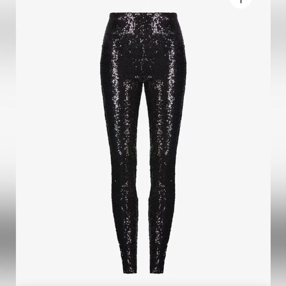 NWT Black Tie Sequins Skinny Pants XXL - Picture 1 of 13